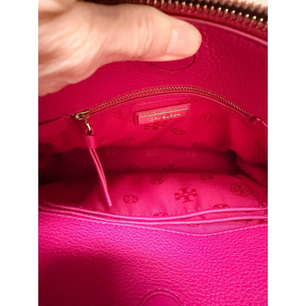 Tory Burch Thea Satchel in Pink Logo